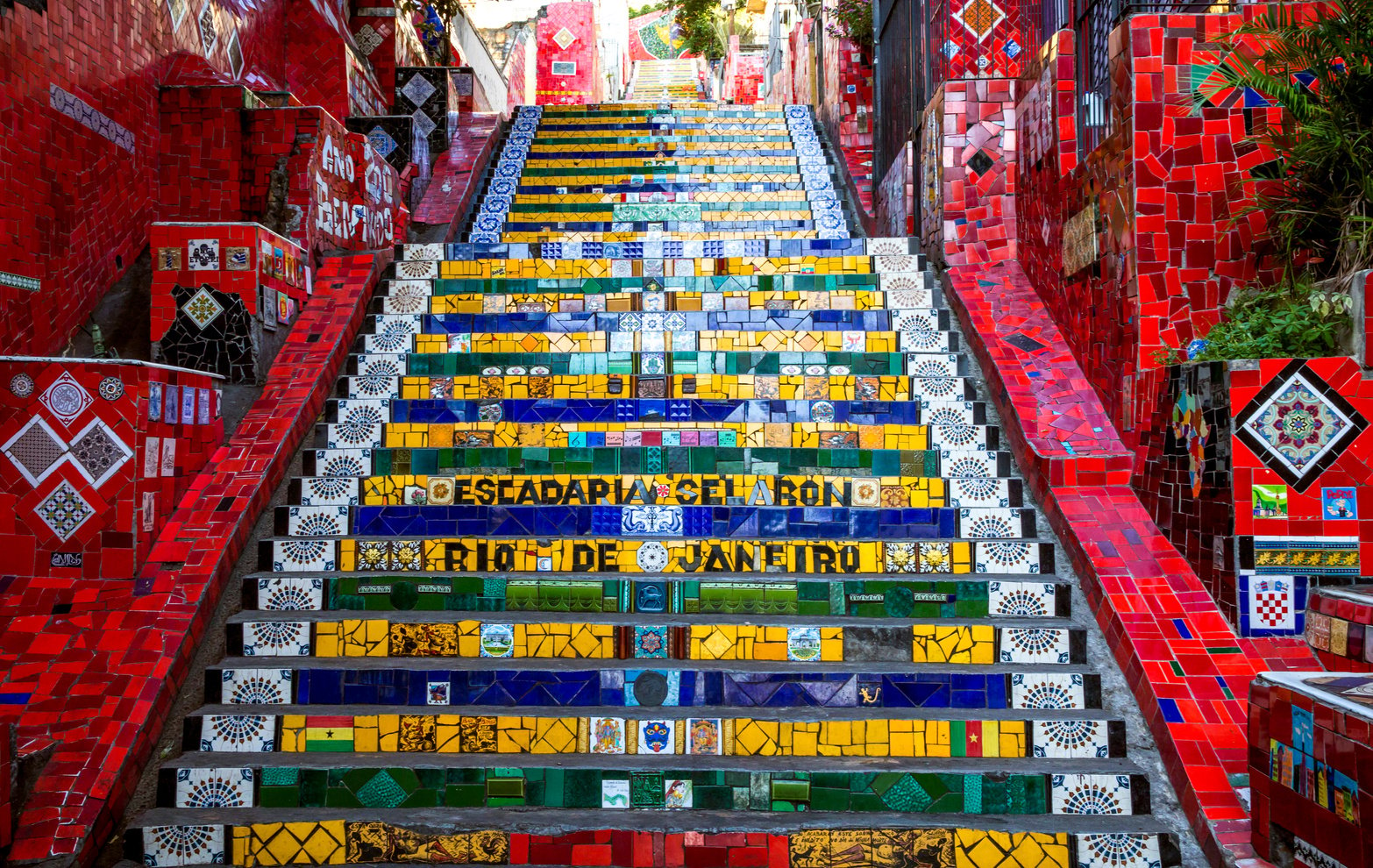 Colorful Escadaria Selaron in Rio De Janeiro, Brazil