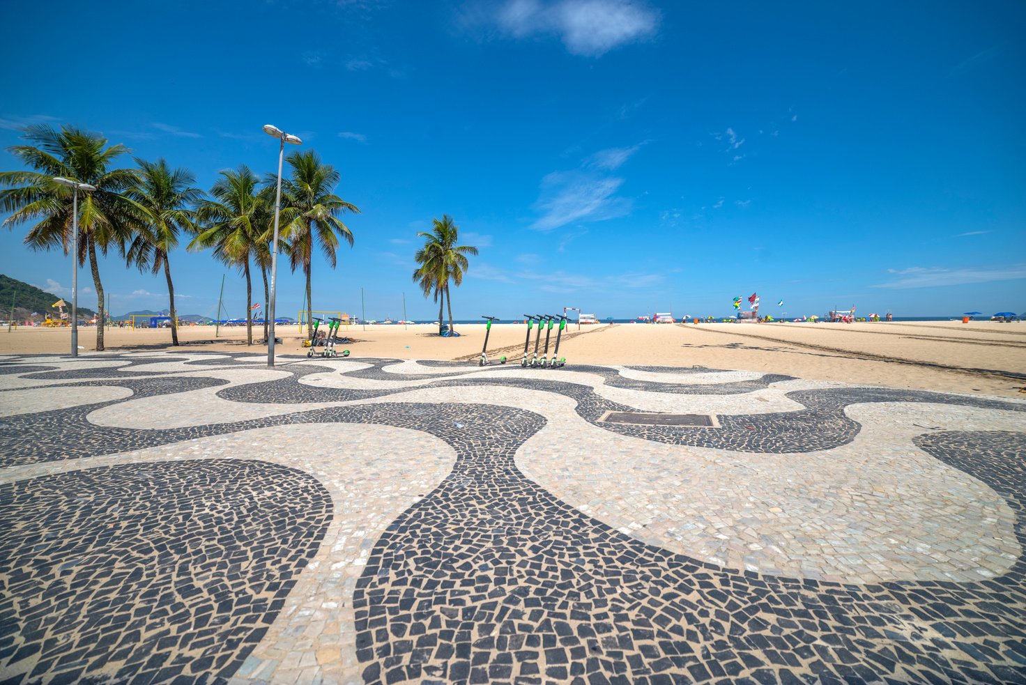 The Sunny Beach of Copacabana in Rio De Janeiro.