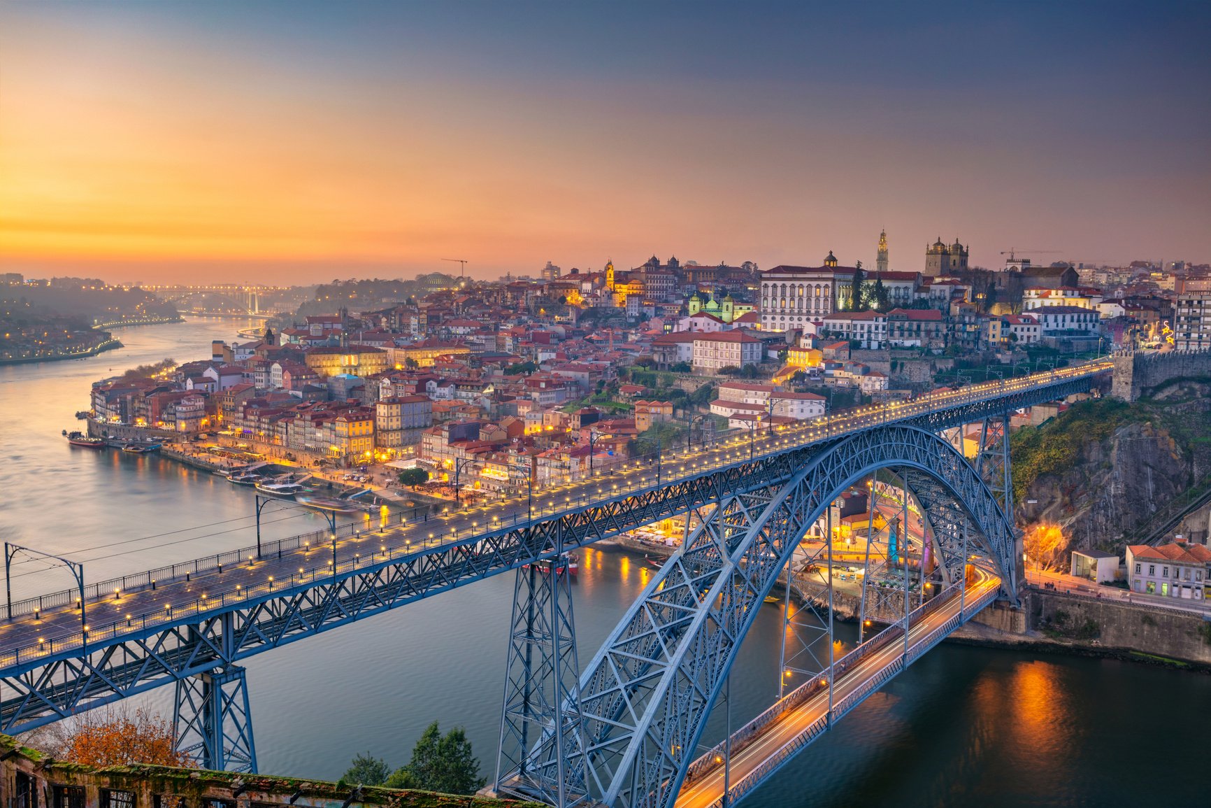 porto, portugal, europe, sunset view of the douro river and douro bridge at sunset.

Portugal Trip; Travel Planner; 3Day Trip Plan; Photography